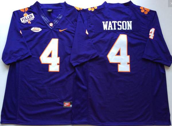 Clemson Tigers Purple WATSON #4 NCAA Football Jersey