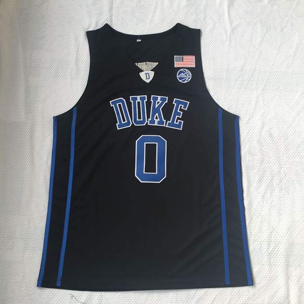 Duke Blue Devils Black DUKE #0 NCAA Basketball Jersey 02