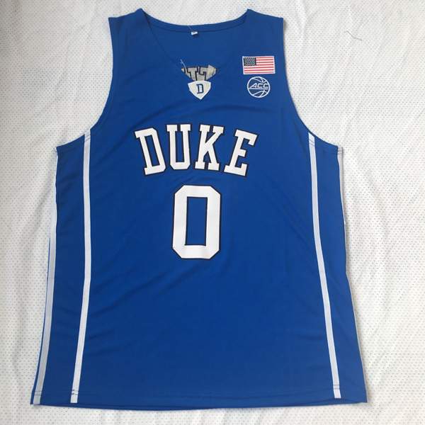 Duke Blue Devils Blue TATUM #0 NCAA Basketball Jersey 02