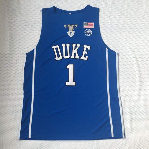 Duke Blue Devils Blue IRVING #1 NCAA Basketball Jersey 02