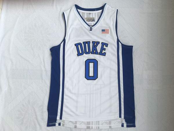 Duke Blue Devils White TATUM #0 NCAA Basketball Jersey