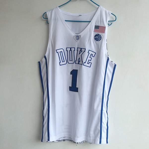 Duke Blue Devils White IRVING #1 NCAA Basketball Jersey 02
