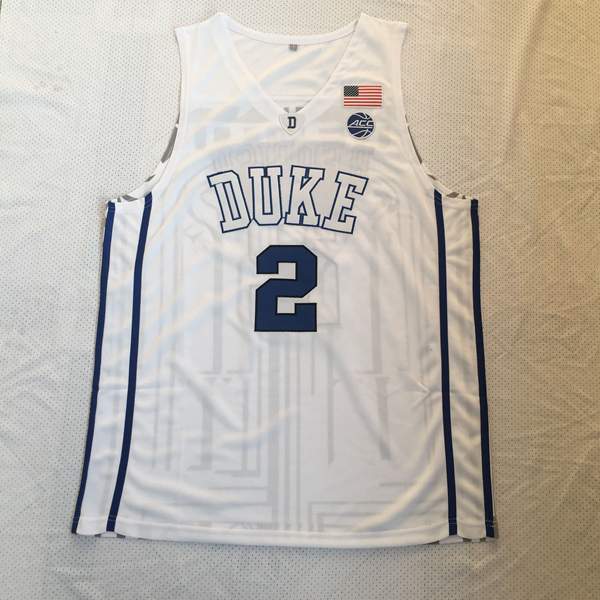Duke Blue Devils White REDDISH #2 NCAA Basketball Jersey
