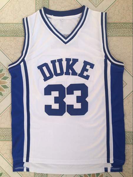 Duke Blue Devils White HILL #33 NCAA Basketball Jersey