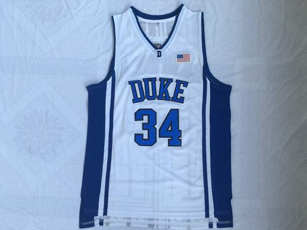 Duke Blue Devils White CARTERJR #34 NCAA Basketball Jersey