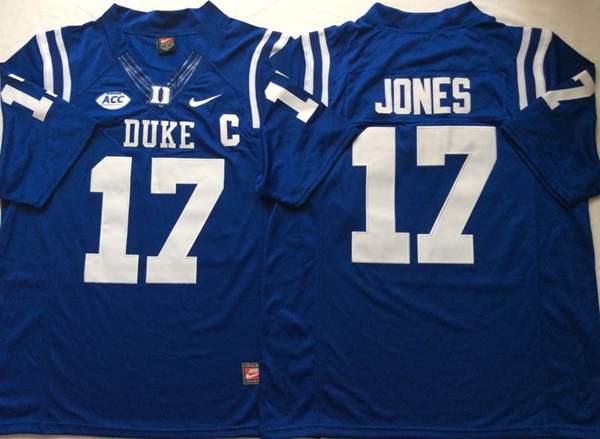 Duke Blue Devils Blue JONES #17 NCAA Football Jersey