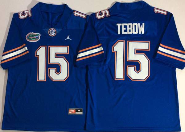 Florida Gators Blue TEBOW #15 NCAA Football Jersey 02