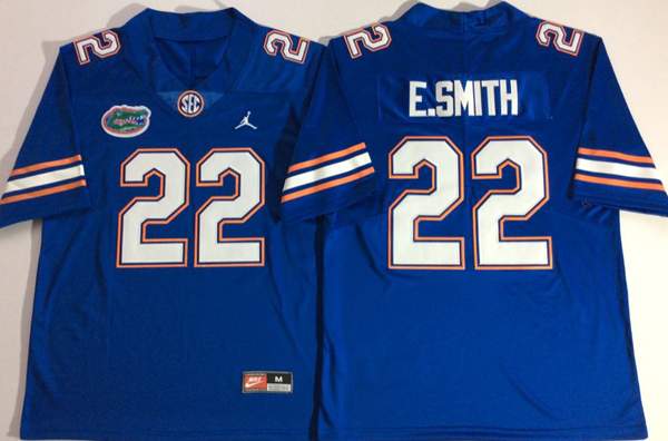 Florida Gators Blue E.SMITH #22 NCAA Football Jersey