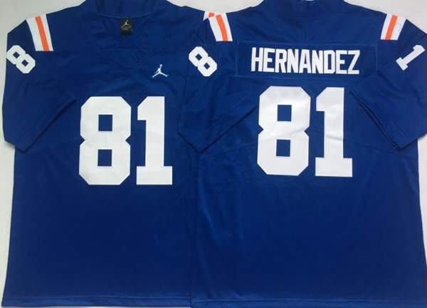 Florida Gators Blue HERNANDEZ #81 NCAA Football Jersey 02