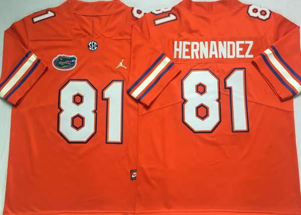 Florida Gators Orange HERNANDEZ #81 NCAA Football Jersey