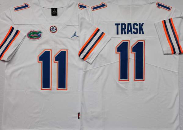 Florida Gators White TRASK #11 NCAA Football Jersey