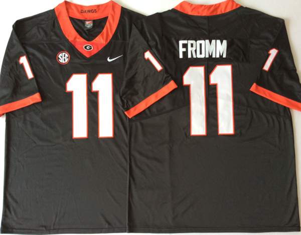 Georgia Bulldogs Black FROMM #11 NCAA Football Jersey