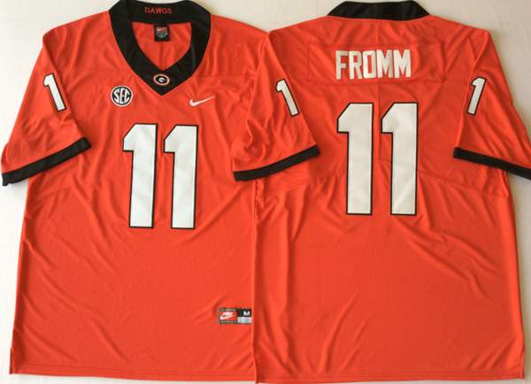 Georgia Bulldogs Orange FROMM #11 NCAA Football Jersey