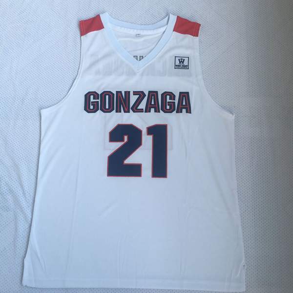 Gonzaga Bulldogs White HACHIMURA #21 NCAA Basketball Jersey