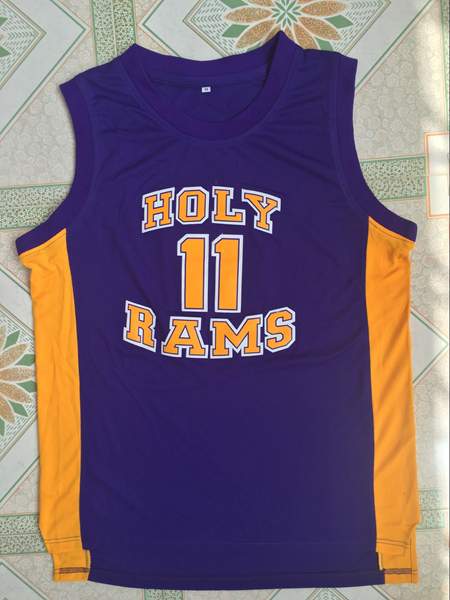 Holy Rams Blue WALL #11 Basketball Jersey