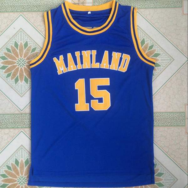 Mainland Blue CARTER #15 Basketball Jersey