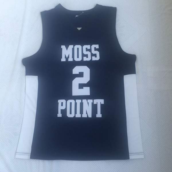 Moss Point Dark Blue BOOKER #2 Basketball Jersey