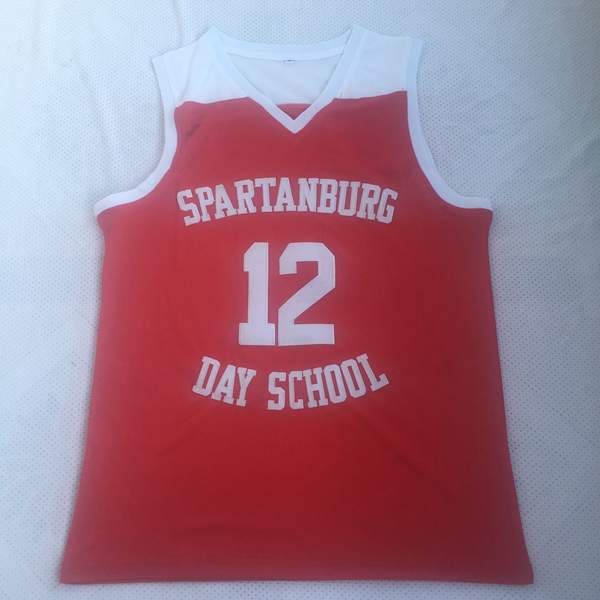 Spartanburg Day School Red WILLIAMSON #12 Basketball Jersey