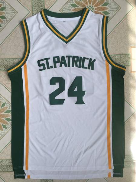 ST.Patrick White IRVING #24 Basketball Jersey