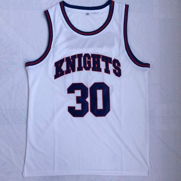 Knights White CURRY #30 Basketball Jersey