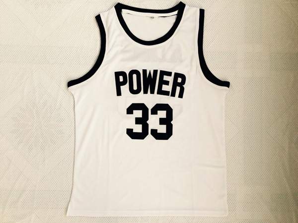 Power White ALCINDOR #33 Basketball Jersey