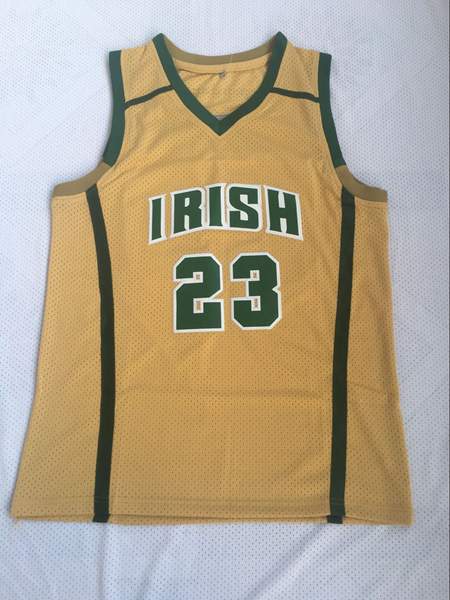 Irish Yellow JAMES #23 Basketball Jersey