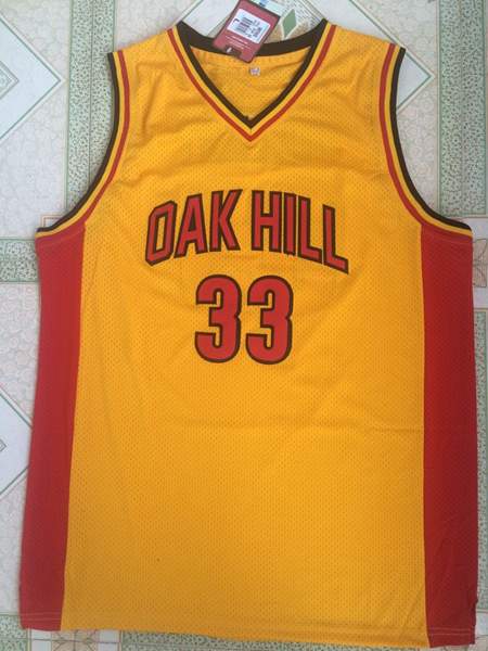 Oak Hill Yellow DURANT #33 Basketball Jersey