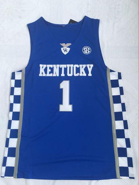 Kentucky Wildcats Blue BOOKER #1 NCAA Basketball Jersey