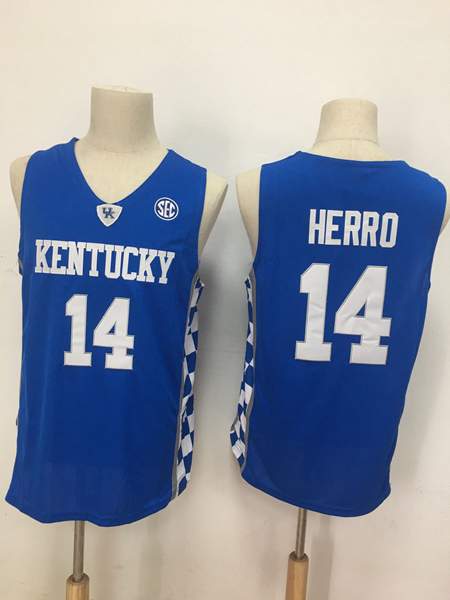Kentucky Wildcats Blue HERRO #14 NCAA Basketball Jersey