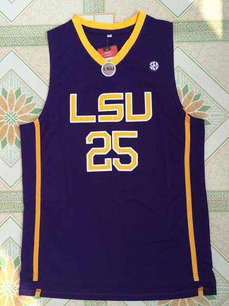LSU Tigers Purple SIMMONS #25 NCAA Basketball Jersey