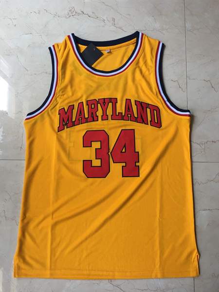 Maryland Terrapins Yellow BIAS #34 NCAA Basketball Jersey