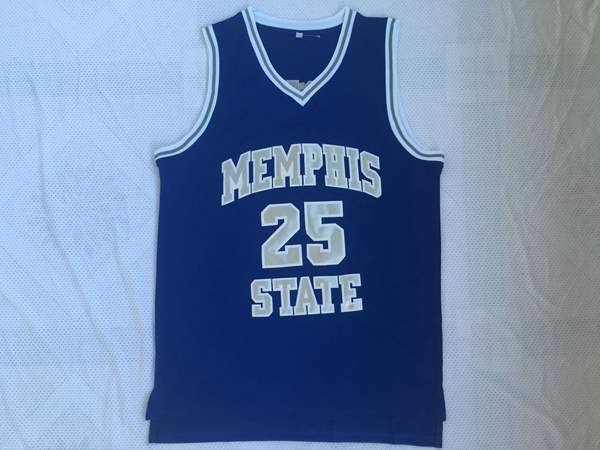 Memphis Tigers Blue HARDAWAY #25 NCAA Basketball Jersey
