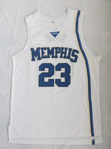 Memphis Tigers White ROSE #23 NCAA Basketball Jersey