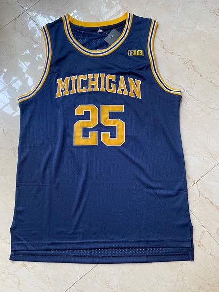 Michigan Wolverines Blue HOWARD #25 NCAA Basketball Jersey