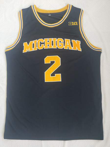 Michigan Wolverines Dark Blue POOLE #2 NCAA Basketball Jersey