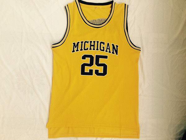 Michigan Wolverines Yellow HOWARD #25 NCAA Basketball Jersey