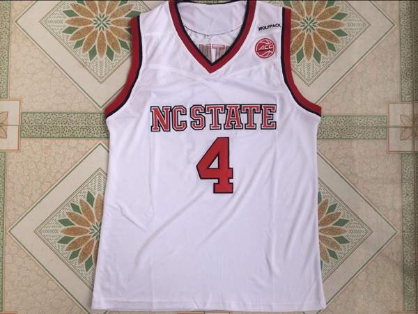 NC State Wolfpack White SMITH JR. #4 NCAA Basketball Jersey