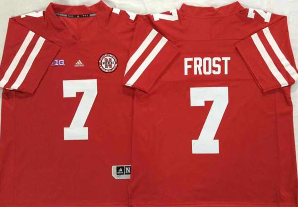 Nebraska Huskers Red FROST #7 NCAA Football Jersey