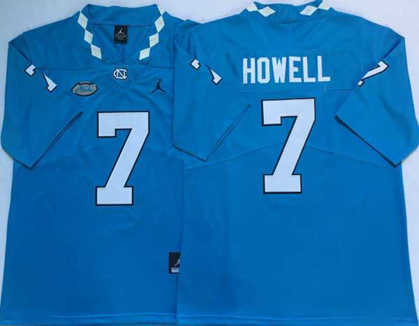 North Carolina Tar Heels Blue HOWELL #7 NCAA Football Jersey