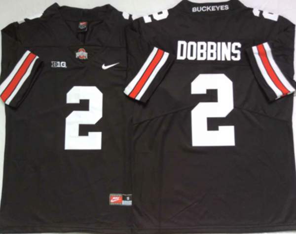 Ohio State Buckeyes Black DOBBINS #2 NCAA Football Jersey 02