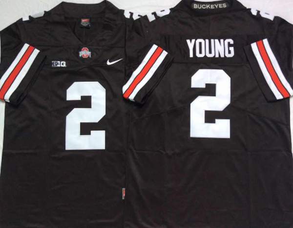 Ohio State Buckeyes Black YOUNG #2 NCAA Football Jersey 02