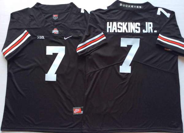 Ohio State Buckeyes Black HASKINS JR. #7 NCAA Football Jersey