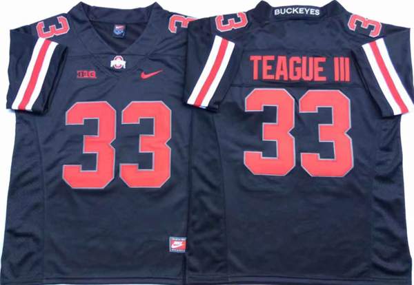 Ohio State Buckeyes Dark Blue TEAGUE III #33 NCAA Football Jersey