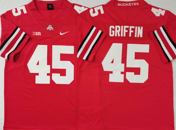 Ohio State Buckeyes Red GRIFFIN #45 NCAA Football Jersey