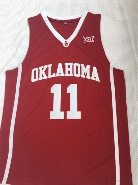 Oklahoma Sooners Red YOUNG #11 NCAA Basketball Jersey