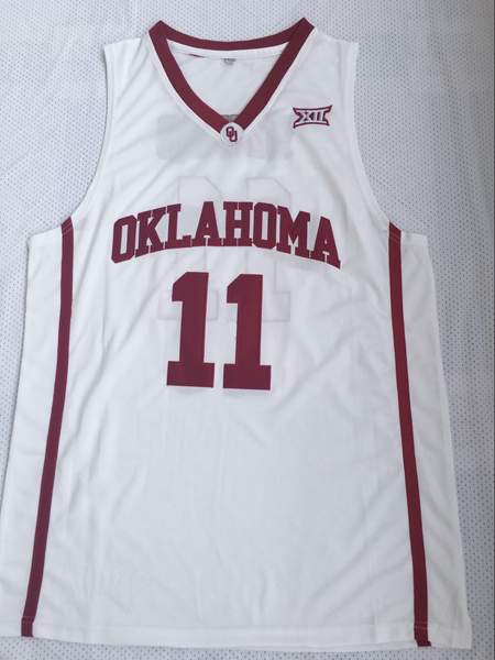 Oklahoma Sooners White YOUNG #11 NCAA Basketball Jersey