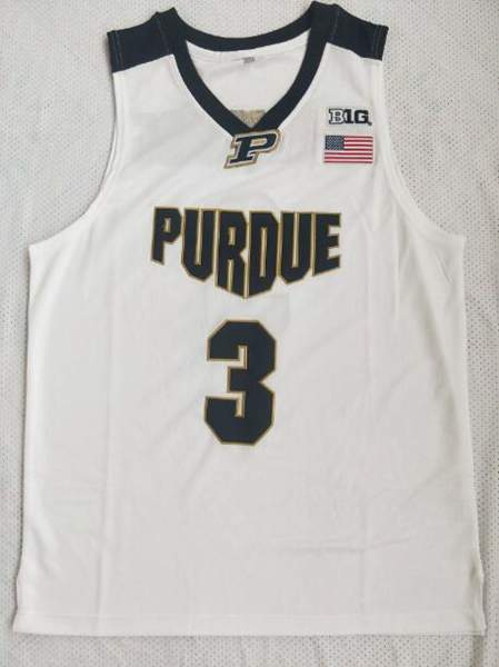 Purdue Boilermakers White C.EDWARDS #3 NCAA Basketball Jersey
