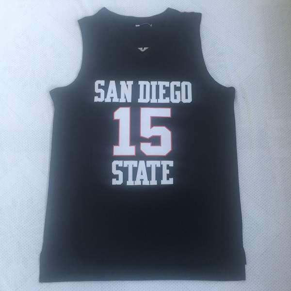 San Diego State Aztecs Black LEONARD #15 NCAA Basketball Jersey