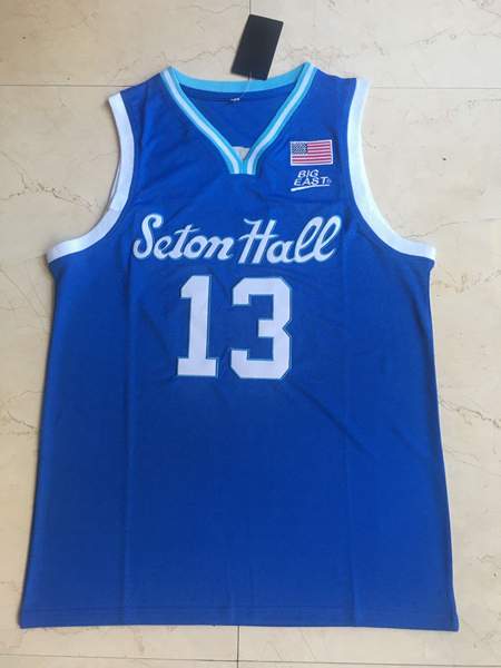 Seton Hall Pirates Blue POWELL #13 NCAA Basketball Jersey
