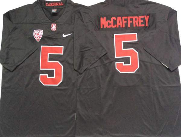 Stanford Cardinals Black McCAFFREY #5 NCAA Football Jersey